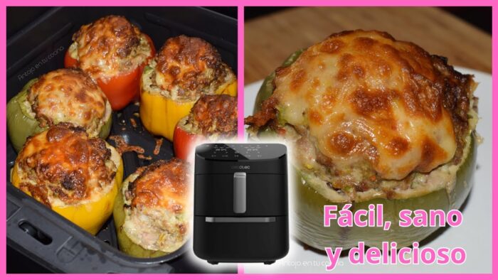 Pimientos rellenos de carne en Freidora de Aire 😋 Receta fácil