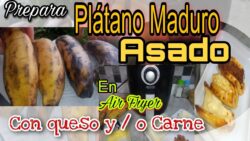 Receta con plátano maduro y Queso en Freidora de Aire | Canoas de plátano en Airfryer #airfryer