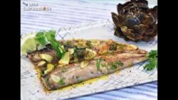 Receta de caballa en freidora de aire, con ajo, limón, alcaparras y AOVE