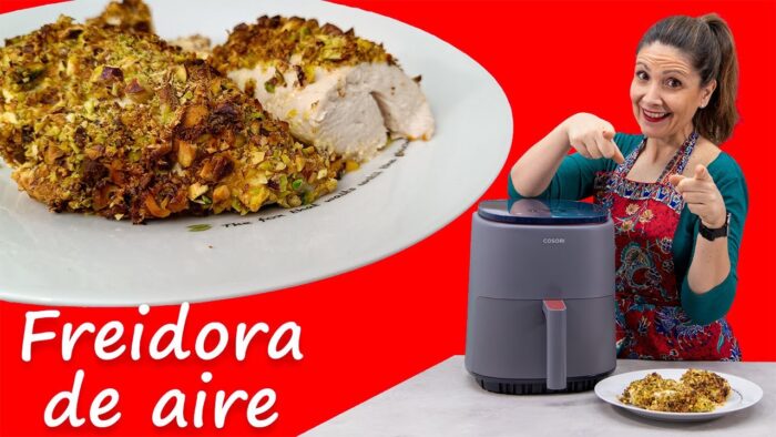 ✅Una receta ESPECTACULAR: Pollo con corteza de PISTACHOS en #airfryer #cosori Lite 3.8 litros