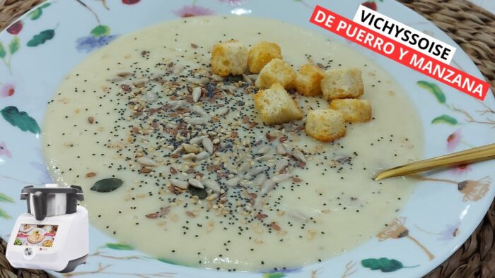 Vichyssoise de puerro y manzana🍎en todas las Monsieur Cuisine y Thermomix