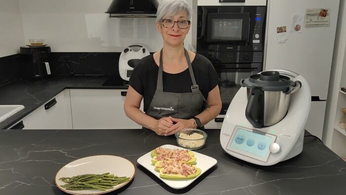 calabacínes rellenos de arroz y carne Thermomix