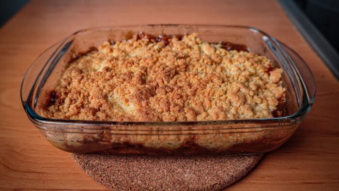 crumble de manzana | postre en freidora de aire