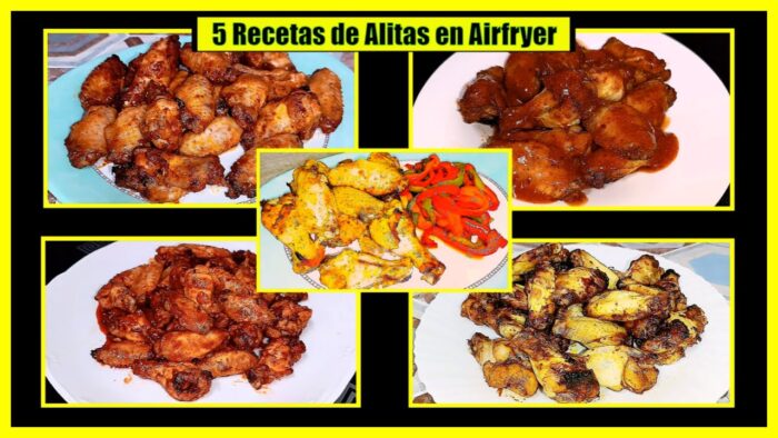✅ 5 Recetas Deliciosas y Originales de Alitas de Pollo en la Freidora de Aire 🍗😋👍