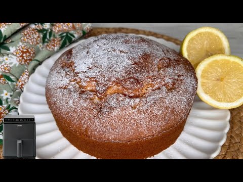BIZCOCHO DE LIMÓN EN LA FREIDORA DE AIRE, muy tierno y esponjoso #airfryer #recetasfreidoradeaire