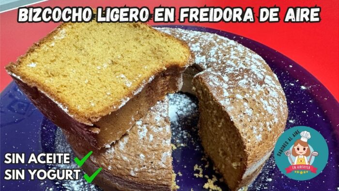 Bizcocho Ligero en Freidora de Aire ¡Descubre cómo hacer bizcocho en freidora de aire en minutos!