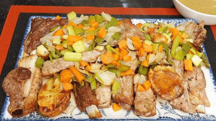 COSTILLAR CON GUARNICIÓN, Riquísimo😋en FREIDORA DE AIRE, AIRFRYER