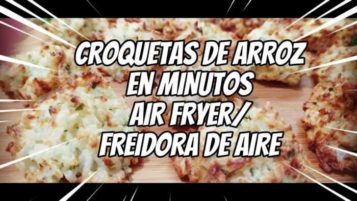 CROQUETAS de Arroz en FREIDORA DE AIRE ¡Receta Express!