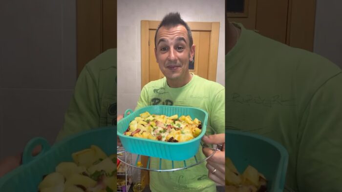 Cheese bacon fries!!!!En FREIDORA de Aire!\ #recien #receta #riquisimo #cocina #deliciosas