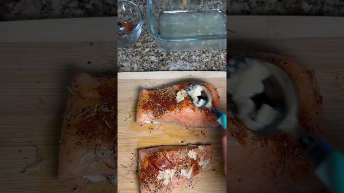 😲Cómo DOMINAR la receta de SALMON🐠 en FREIDORA de AIRE #shorts