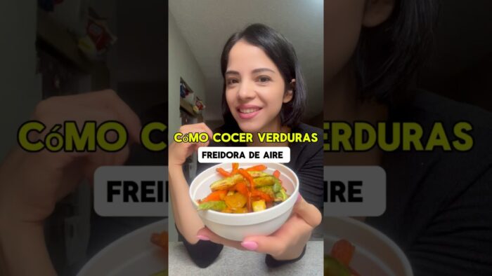 Cómo cocer verdura en tu freidora de aire #nutriologa #recetassaludables #freidoradeaire