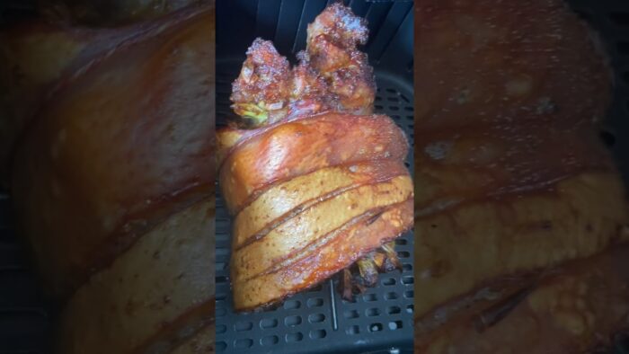 Crispy Lechon belly Air-fryer | Roasted Pork belly- #amazing #cooking #food #recipe #foodie