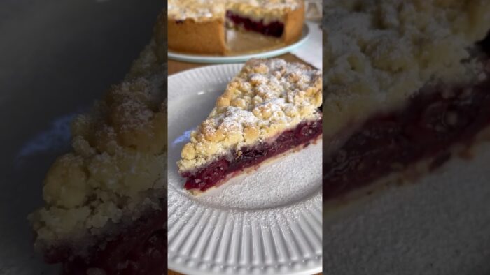 EINFACHER KIRSCHKUCHEN MIT BUTTERSTREUSEL #baking #cake #thermomix