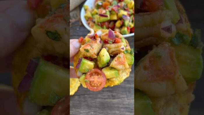 Ensalada de Aguacate con Camarones + Patacones al Airfryer Una idea perfecta para un almuerzo