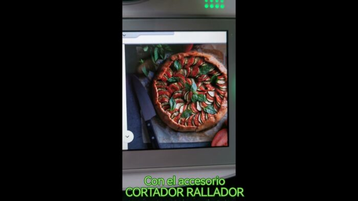 Galette de calabacín y tomate con el cortador de Thermomix