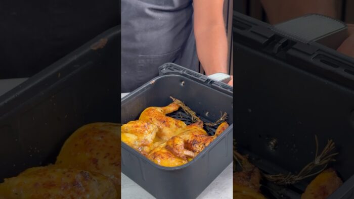 La mejor receta de pollo asado en freidora de aire