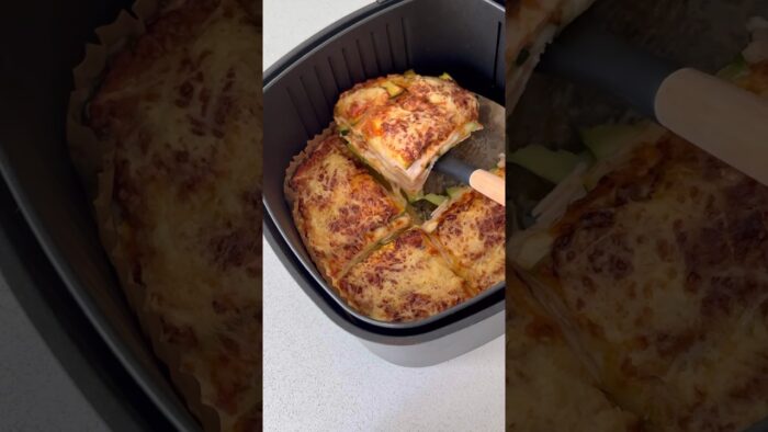 Lasaña de calabacín en airfryer #recetasenairfryer #freidoradeaire #lasañasinhorno