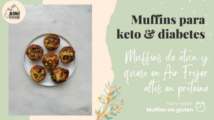 🔥MUFFINS KETO DE ATÚN Y QUESO EN AIR FRYER | RECETA MUFFINS PARA DIABETICOS Y KETO | Manu Echeverri
