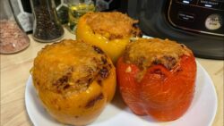 Pimientos rellenos en la freidora de aire