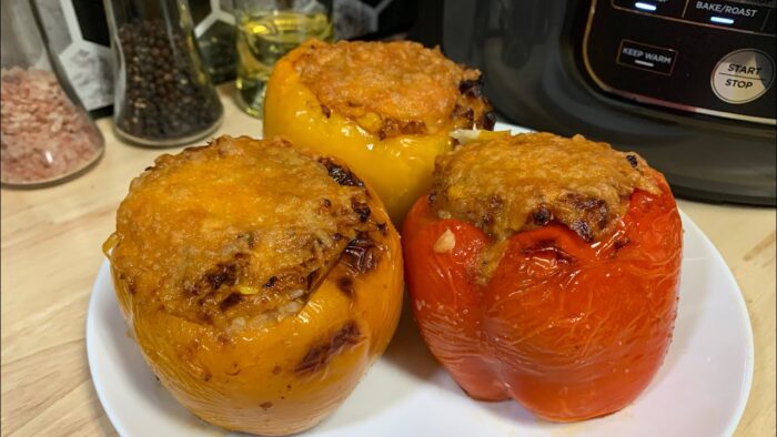 Pimientos rellenos en la freidora de aire