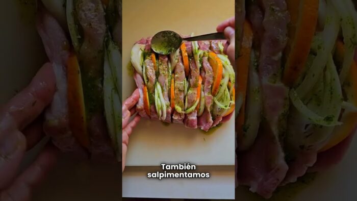 Receta de Lomo de cerdo en freidora de aire, con hinojo y naranja