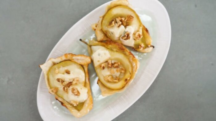 Receta de peras hojaldradas con queso en freidora de aire Cosori