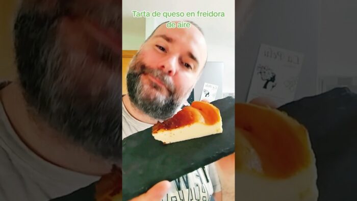 Tarta de queso en freidora de aire! #receta #cocinar #cocina #viral #freidoradeaire #airfryer #queso