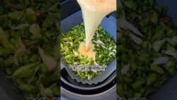 Tortilla jugosa de espárragos en freidora de aire – Recetas Ideal #shorts