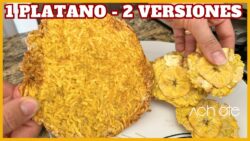 1 Plátano Verde – 2 VERSIONES deliciosas en Freidora de Aire. Arañitas o patacones, tú elijes