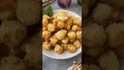 Air Fried Feta 🍤 | Fry Recipe #shortsrecipe #viralvideo #easycooking
