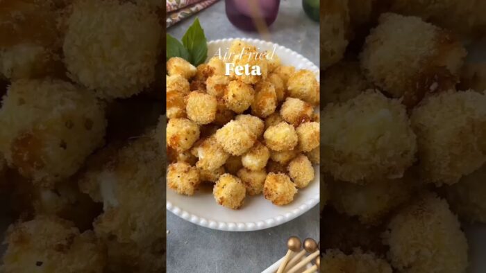 Air Fried Feta 🍤 | Fry Recipe #shortsrecipe #viralvideo #easycooking