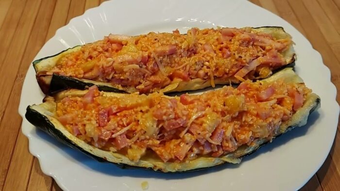 Calabacines rellenos en Airfryer.