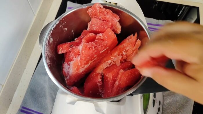 HELADO DE SANDÍA EN THERMOMIX SIN LACTOSA