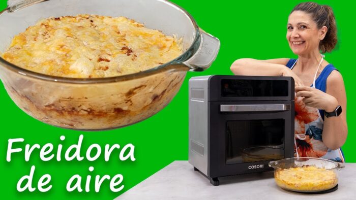 ✅Idea de ALMUERZO fácil Pastel de Patata🥔 y Bacon🥓 en #freidoradeaire #cosori #cosori12litros