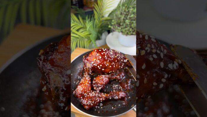 Korean Chicken leg with Moringa  Atta Partha || Air fried Chicken recipe #shorts #food #trending