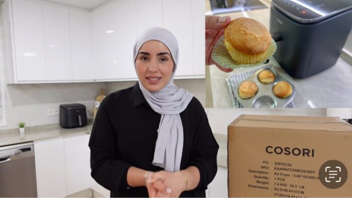 MAGDALENAS DE NATA EN FREIDORA DE AIRE COSORI Turbo Blaze/ receta fácil y rápida