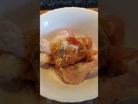 Muslos de pollo en freidora de aire.  #freidoradeaire #recetas#Muslosdepollo
