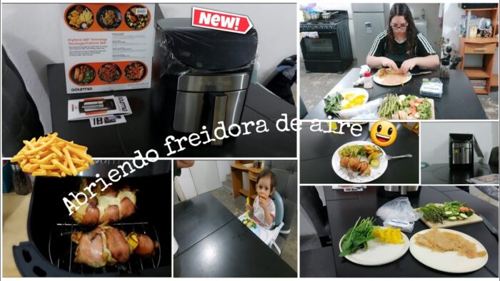 Probando freidora de aire gourmia 😁 + Receta 🍗🤤