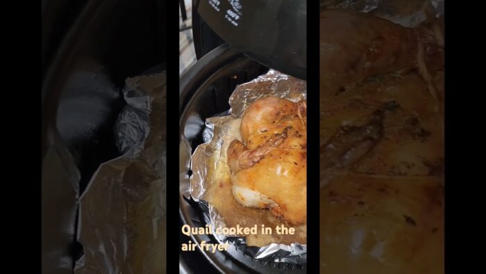 Quail (Codorniz) cooked in the air fryer. (Recipe) – freidora de aire (Receta). chim cun cút – 메추라기