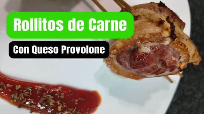 Rollitos de carne Relleno de Queso Provolone – Receta con freidora de aire COSORI