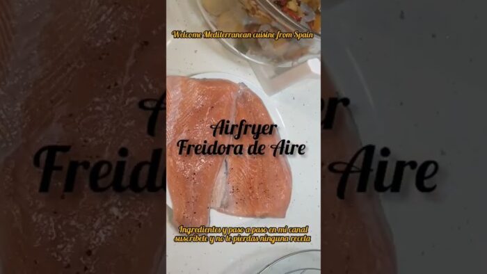Salmón con gambas en #freidora deAire/ Mediterranean cuisine/ #airfryer #shorts #food #recipe #horno