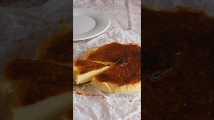 Tarta de queso La Viña en freidora de aire