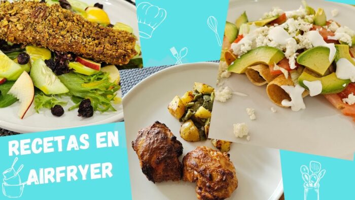 Tres recetas sencillas y deliciosas en freidora de aire #airfryer #airfryerrecipes