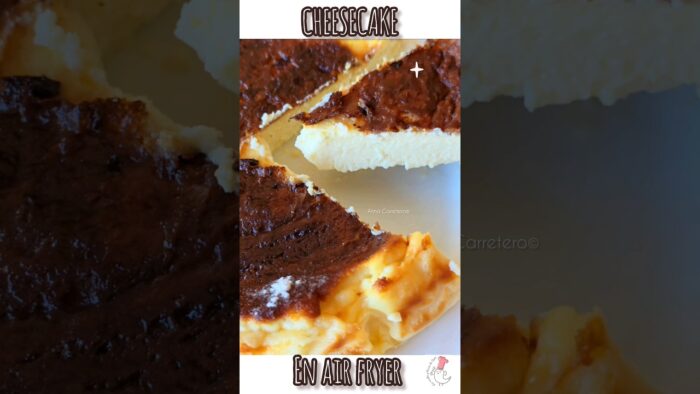 cheesecake en AIR FRYER, súper fácil y rápida, en 1 sólo paso, con pocos ingredientes..