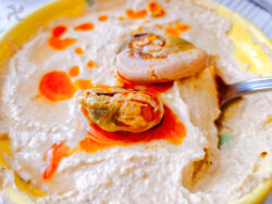 Dip de mejillones en escabeche y huevo duro