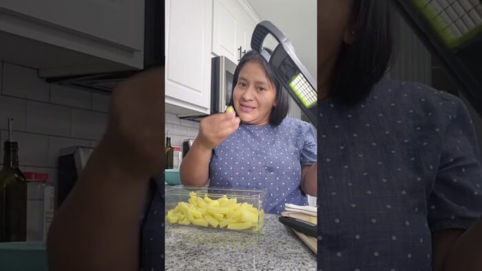 papas francesas en freidora de aire super crujientes