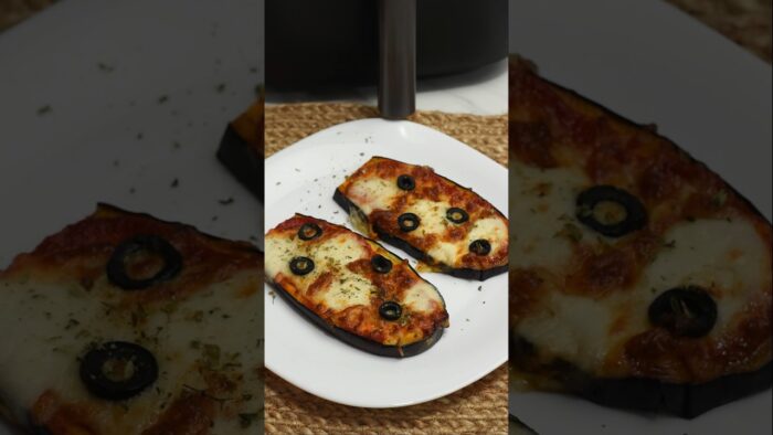 Berenjenas pizzas en freidora de aire