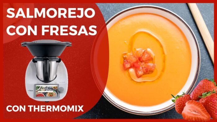Cambia el clásico: SALMOREJO CON FRESAS 🍓con Thermomix | El toque MÁS ORIGINAL 🤩