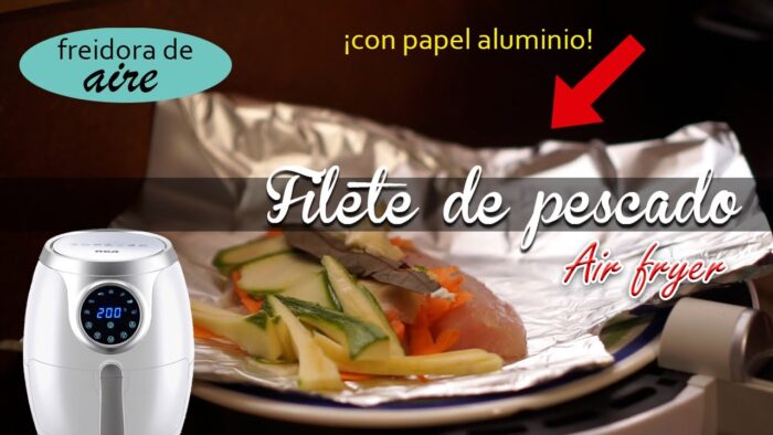 ⭐Filete de pescado  y verduras en FREIDORA de AIRE⭐
