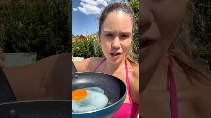 Huevos fritos en el suelo parte 2. Me faltó el bacon 😂